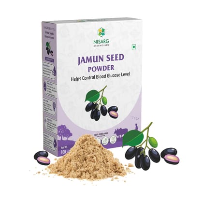 Nisarg Jamun Seeds Powder 100g Natural Jamun Seed Powder for Wellness Support