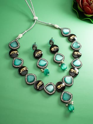 Morison Radiant Gold Necklace Set with Earrings  A Symbol of Timeless Beauty