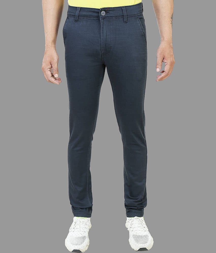 plounge - Grey Cotton Blend Slim Fit Men's Jeans ( Pack of 1 )