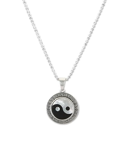 AABHA Silver Necklace Set for Womens and Girls (Silver)
