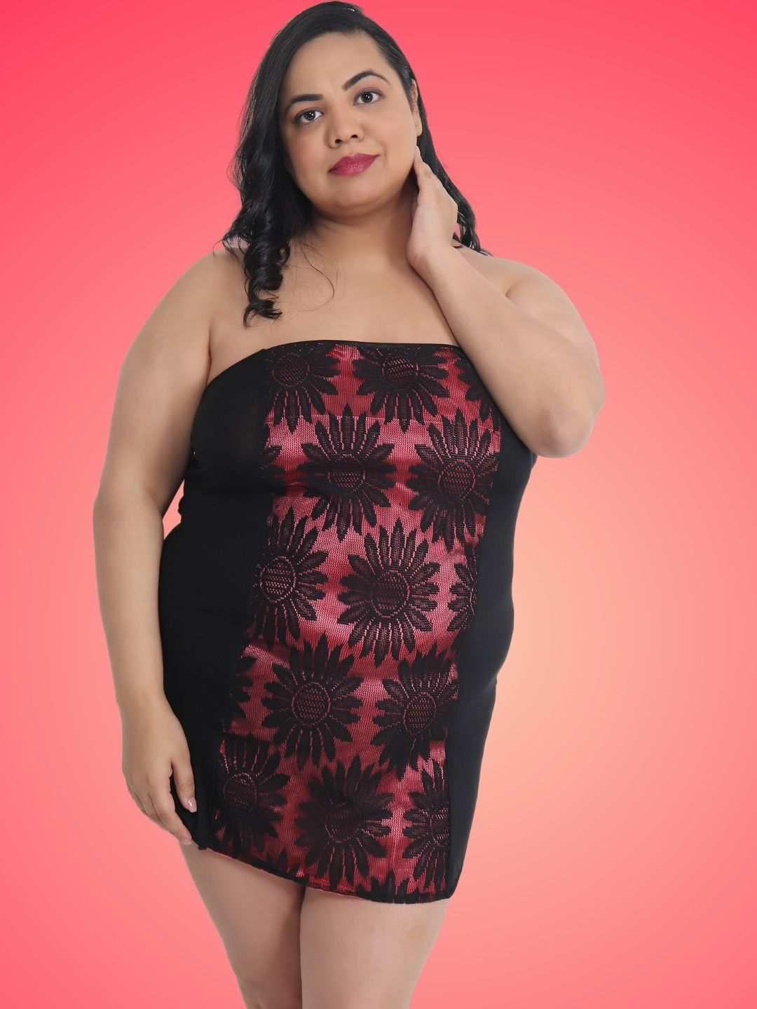 Plus Size Sexy Peach Bridal Babydoll Bikini Dress for Honeymoon BB13H