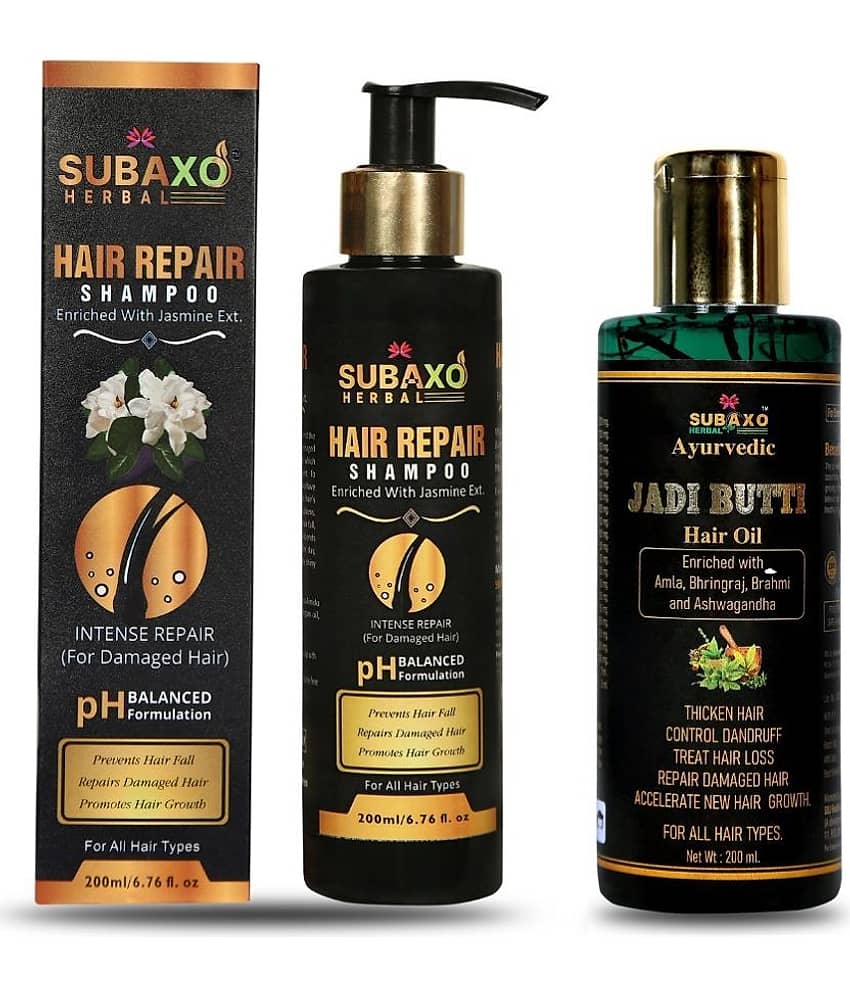 Herbal Hair Repair Shampoo |Anti Hair Fall & Anti Breakage| 200 Ml & Ayurvedic Jadi Butti Hair Oil |For Hair Growth| Nourishment|200 Ml