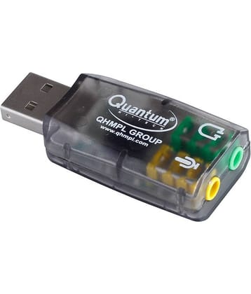 QHMPL QHM 623 3D Virtual 5.1 USB Sound Card USB Adapter  (Black)