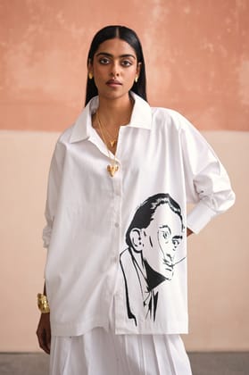 THE DALI OVERSIZED SHIRT-WHITE-XS-M