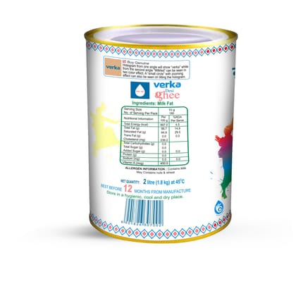 Verka Ghee 2 Litre Tin