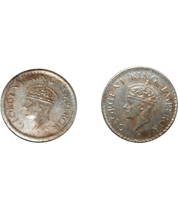 newWay - (Set of 2) Half and One Rupee (1939) 2 Numismatic Coins