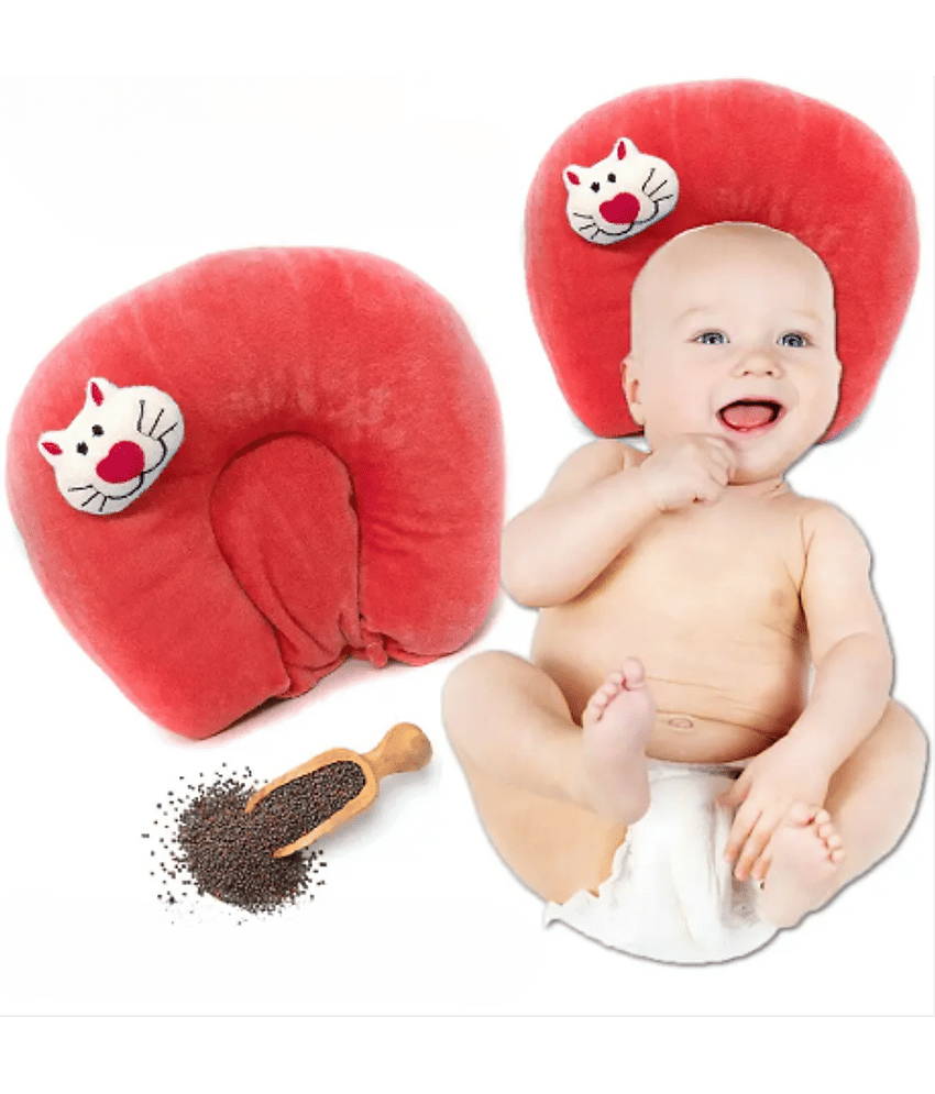 KALRA MAGIC Green Cotton Neck supporter (Horse-shoe) Baby Pillow