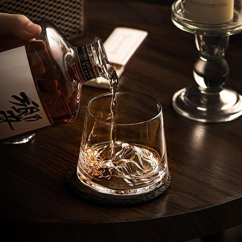 Mount Everest 3D Whiskey Glass | 230 ML | Unique Crystal Bourbon Glass for Whiskey Lovers | Perfect for Whisky, Juice, Water, Liquor, Scotch, Cocktail Mug