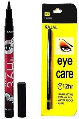 Elecsera Eye Care Kajal with Sketch Pen Eyeliner (2 Items in the set) - Makeup - Eyes | Buy online on ZillyBuy
