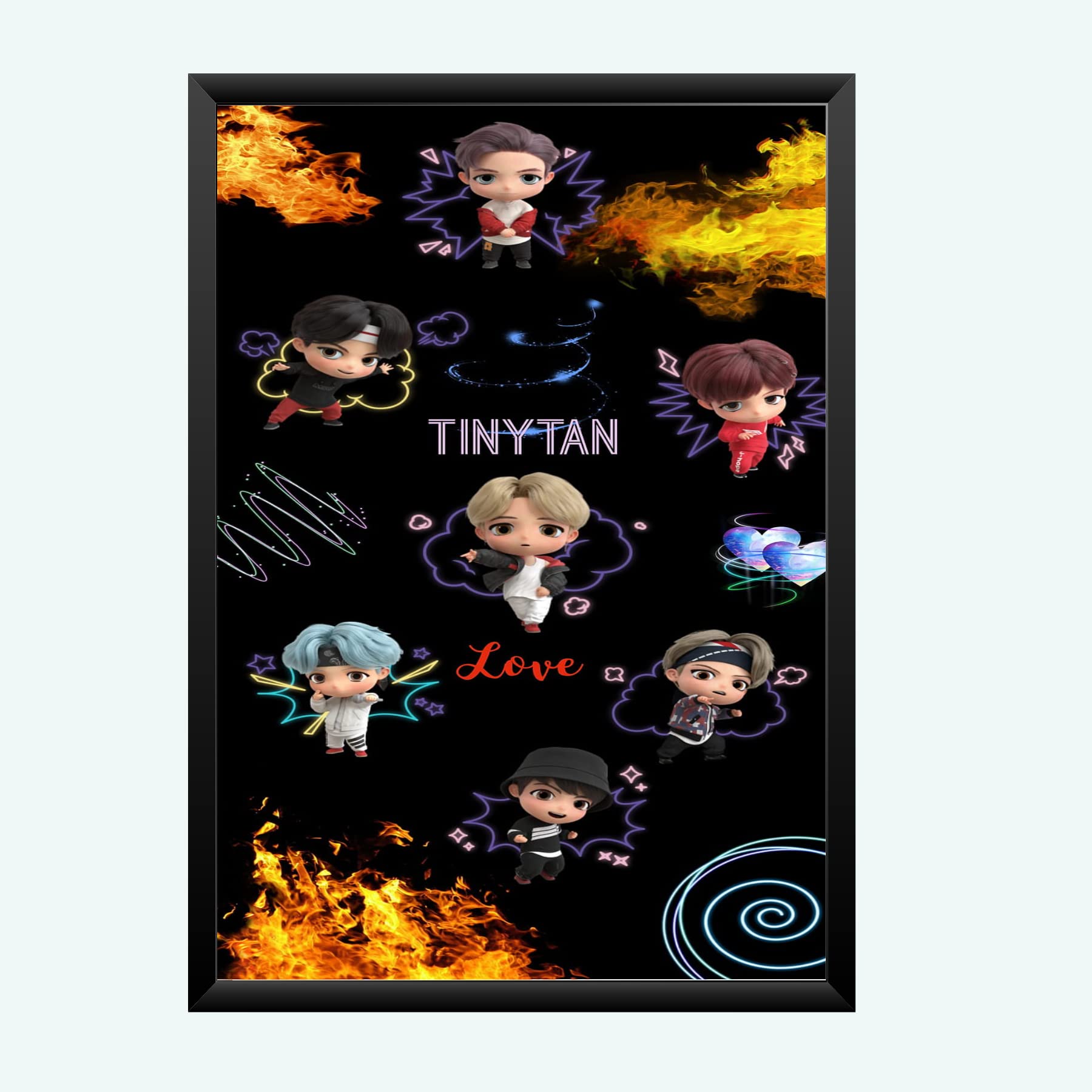 Nokkes Bts Army Bangtan Boy V suga J-Hope Jungkook Jin Jimin Rm 8X12 Inch Size Photo Frame Photo Home Office_bts1_25