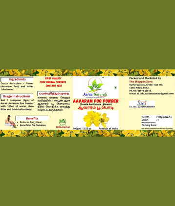 Aaraa Naturals Aavaram Poo Powder Instant Mix 100 gm