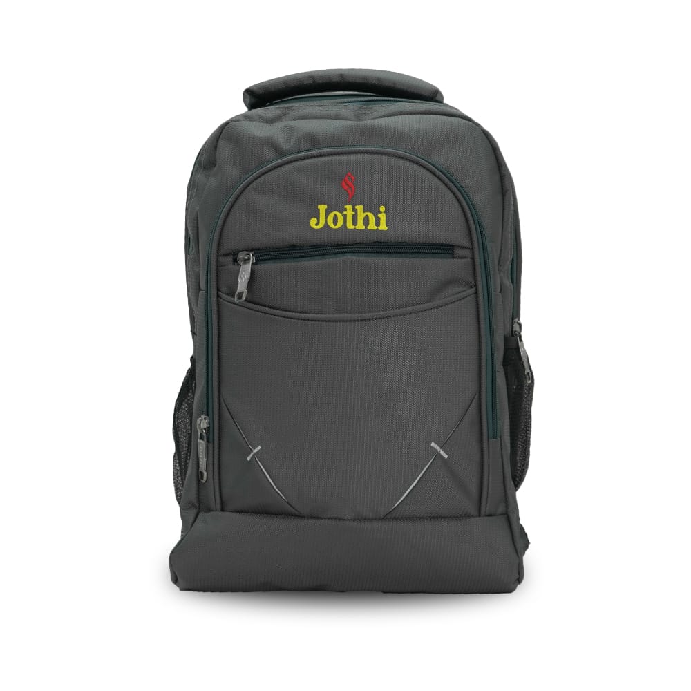 Jothi Pro Pack Heavy Duty Multi-Purpose Backpack | 35L Travel, Office & School Bag | Water-Resistant Polyester | Padded Laptop Compartment | Adjustable Shoulder Straps | Multiple Pockets (Charcoal Grey, Navy Blue, Jet Black)