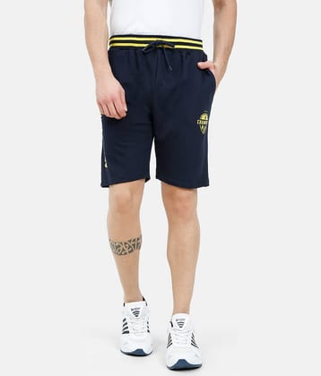 Ardeur - Navy Cotton Blend Men's Shorts ( Pack of 1 )