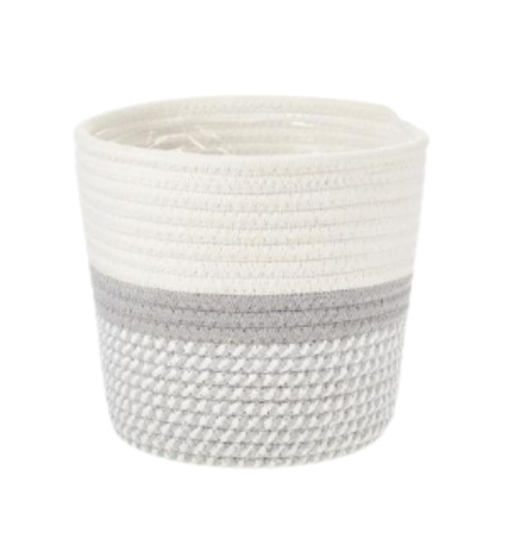 Generic Cotton Flower Pot With Out Lid (Gray-White)-PID66435