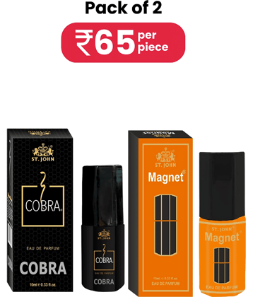 ST.JOHN Cobra Classic 10ml & Magnet 10ml Pocket Perfume For Men For Men (20ml)- Pack of 2