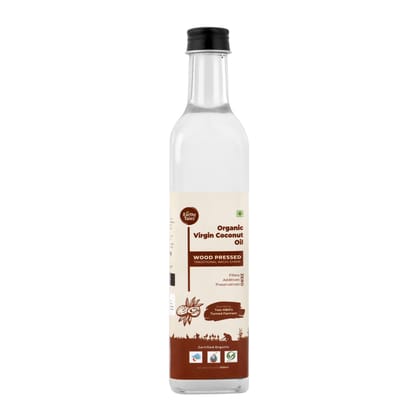 Earthy Tales Organics Organic Virgin Coconut Oil - Wood-Pressed Virgin Elixir, 500 ml