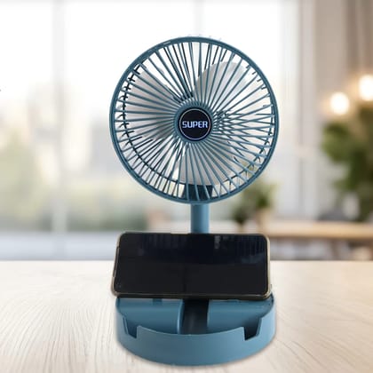 Adjustable Portable Desktop Fan  USB Rechargeable Mini Table Fan ( 1 Pcs | Random Color )