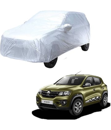 Autoretail Silver Color Dust Proof Car Body Polyster Cover With Mirror Pocket Polyster For Renault Kwid