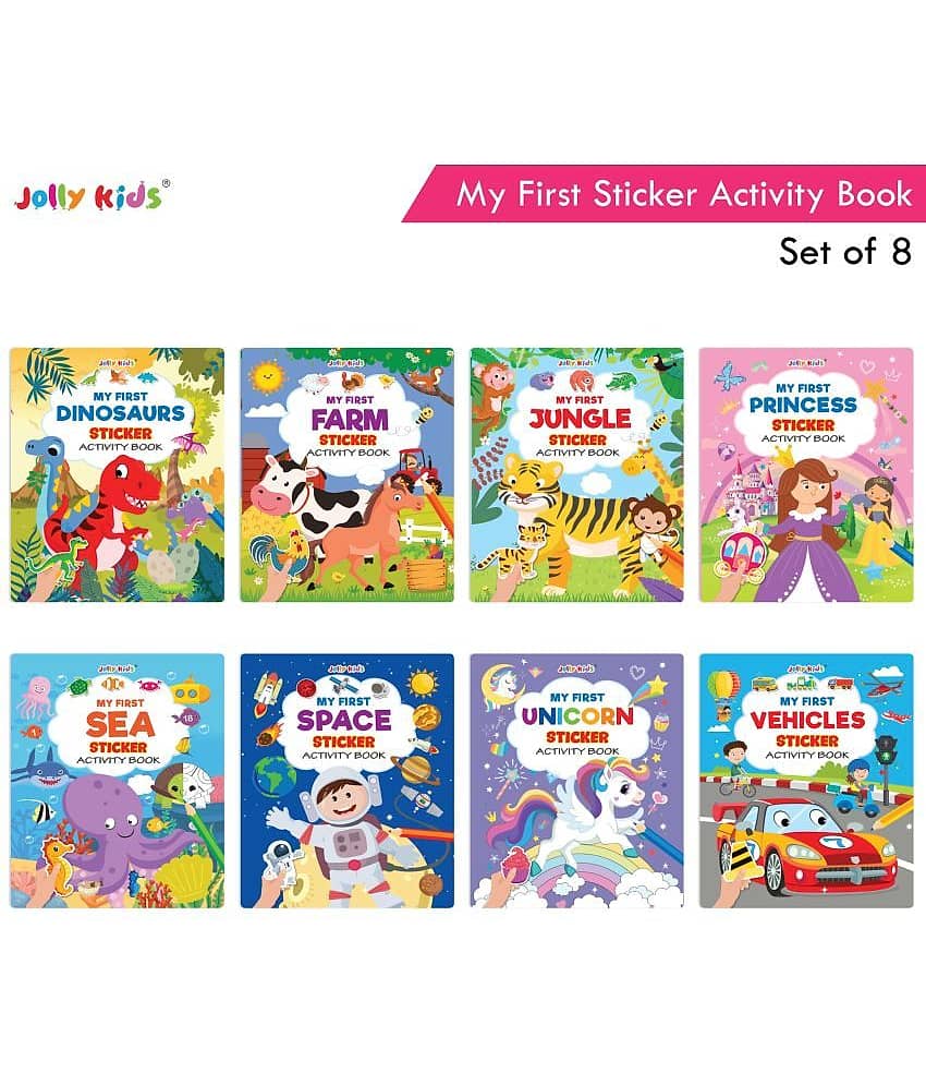 Jolly Kids My First Sticker Activity Books (set of 8)
