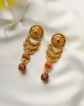 Gold Polish Silver Earrings CHE2053