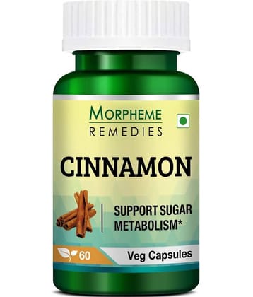 Morpheme Remedies Cinnamon 500 mg Extract 60 Veg Caps (1 Bottle)