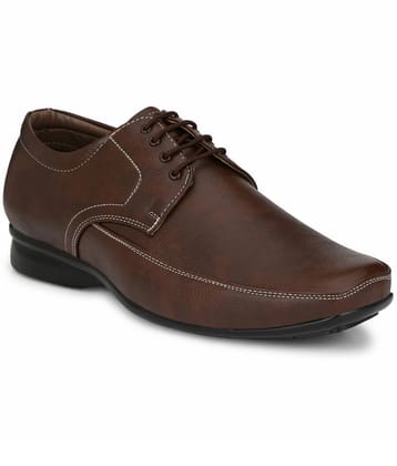 John Karsun Brown Mens Derby Formal Shoes - None