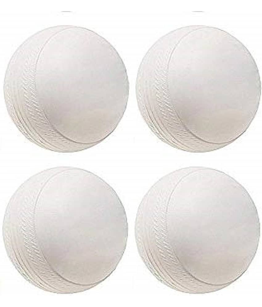 Shopeleven White Plastic Cricket Ball ( Pack of 4 )