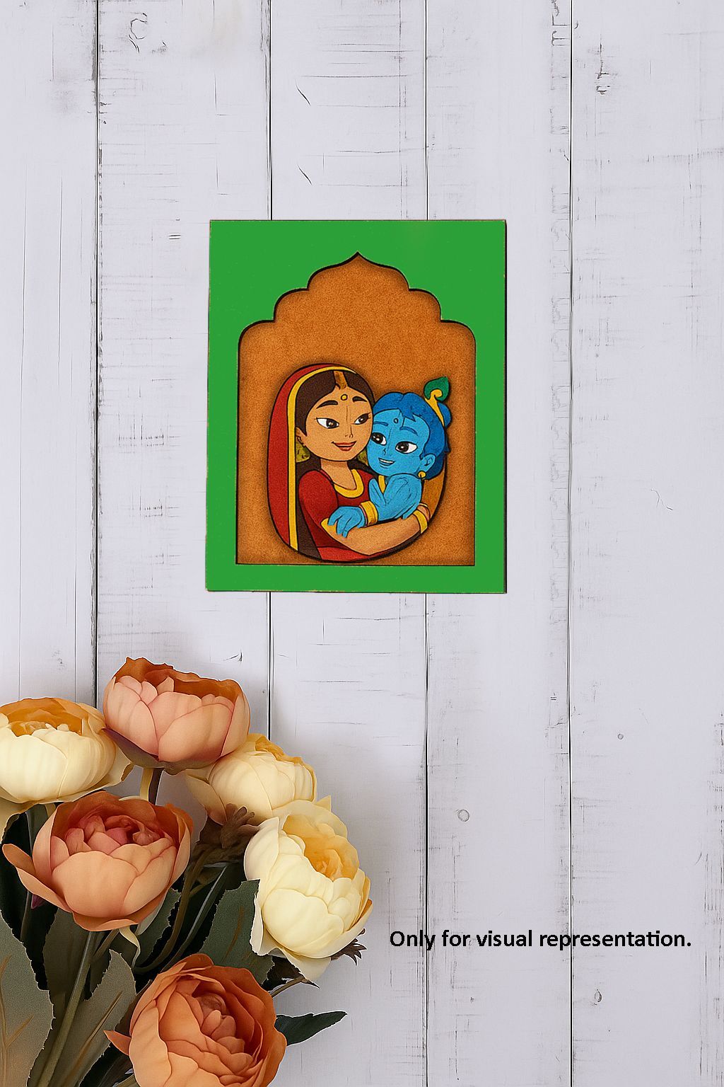 Dbeautify's DIY MDF Yashoda with Baby Krishna Wall Art