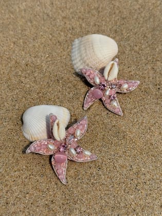 Starfish Earrings - Pink