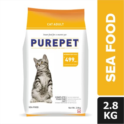 Purepet Adult Cat Food, Sea Food, 2.8 kg