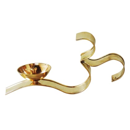 Brass Om Fancy Deepak No. 1 (ZMAS489 A)
