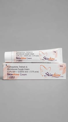 Skinshine Cream 15g | Hydroquinone 2%, Tretinoin 0.025% & Mometasone Furoate 0.1% Cream | Triple Combination Rx Cream