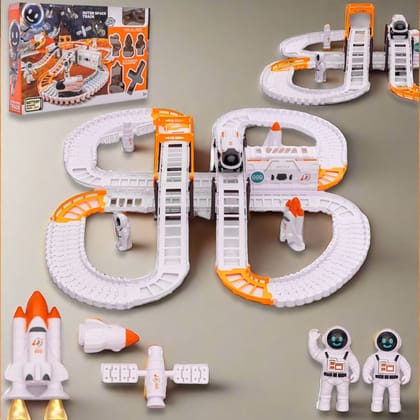 Outer Space Race Track Set For Kids Toys (1 Set)assorted colour