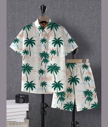 fastdeal Pack of 1 Boys Cotton Blend Shirt & Shorts Set ( Green )