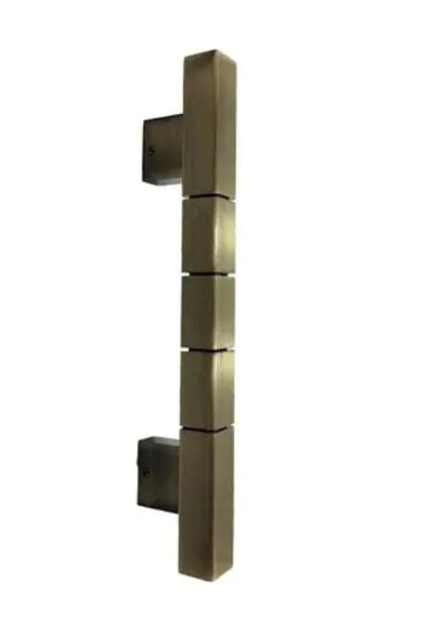 ADISON Stainless Steel Door Handles, Satin Nickel Finish, Pack of 2, Golden Gate Style for Glass Gates and Wooden Gates/Doors Best Heavy Duty Handles Golden Shade Best Handle Pack of 2 SS Handle