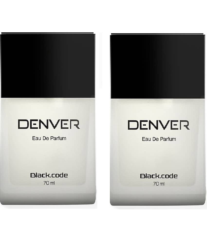 DENVER Black Code Perfume Premium & Long Lasting Eau de Parfum - For Men 70 ml (Pack of 2)