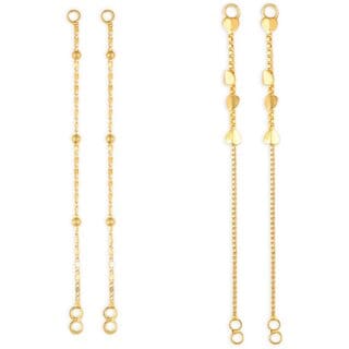 1gram gold Plated Kanchain Ear chain earcuff Ear to Ear Combo for Women & Girls
