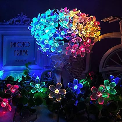 GLOWSERIE Colorful Blossom LED String Lights  Romantic Decorative Lights for Indoor & Outdoor Use