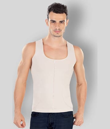 Dermawear Pack of 1 Cotton Blend Sleeveless Vest For Men ( Beige )