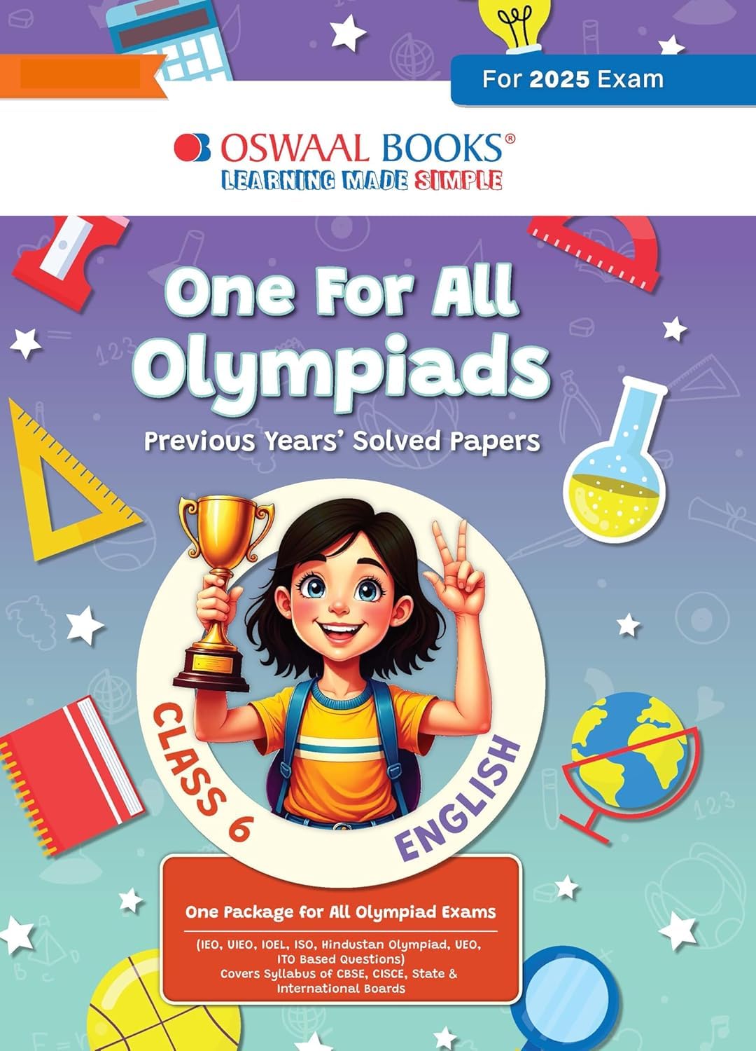 Oswaal One For All Olympiads previous year Solved paper English Class 6 With Full package of all olympiad exams -2025 [Paperback] Oswaal