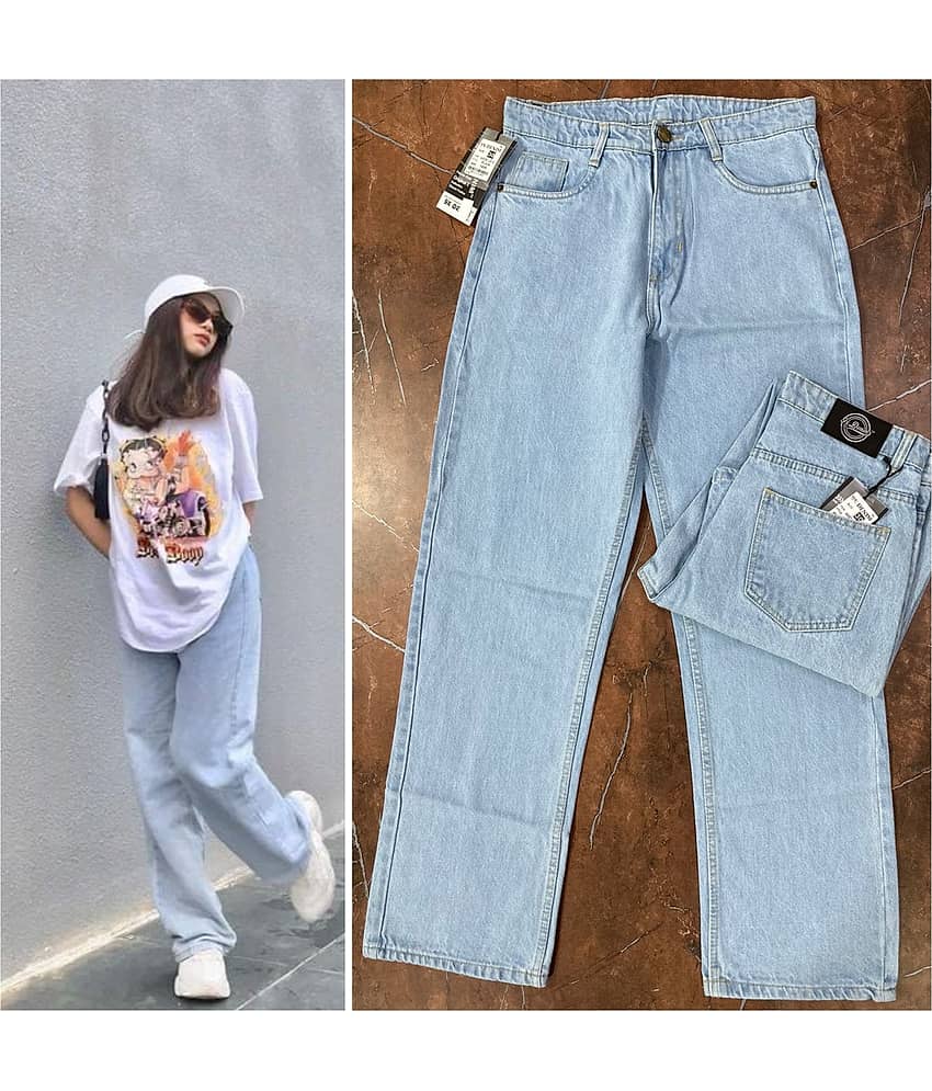 9x denims - Ice Blue Denim Regular Fit Women's Jeans ( Pack of 1 )