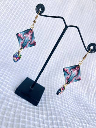 Leo handcrafted clay earrings