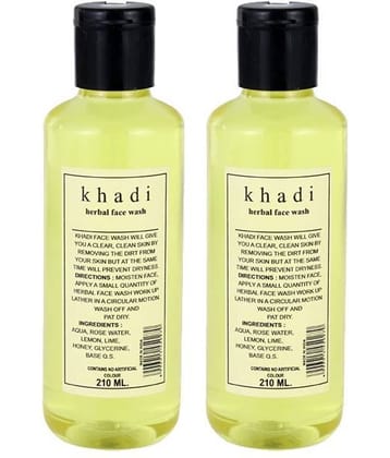 Khadi Herbal Face Wash  (Twin  Pack) 210Ml