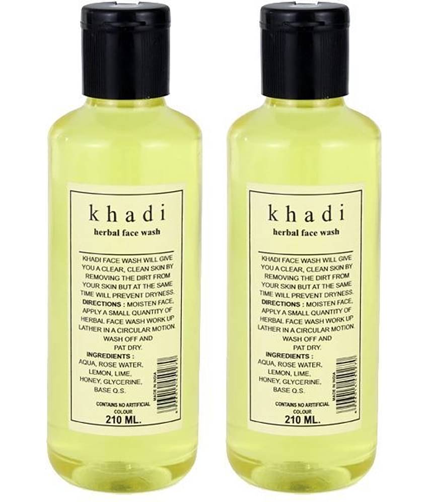 Khadi Herbal Face Wash  (Twin  Pack) 210Ml