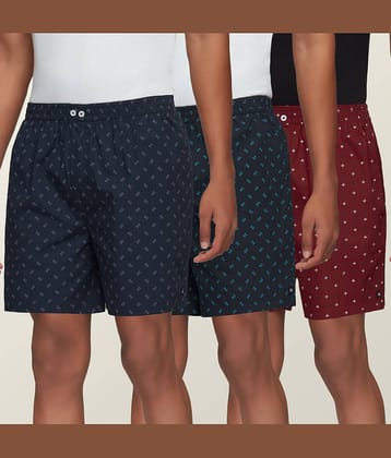 XYXX Pack of 3 Cotton Boxers For Men's ( Multicolor )