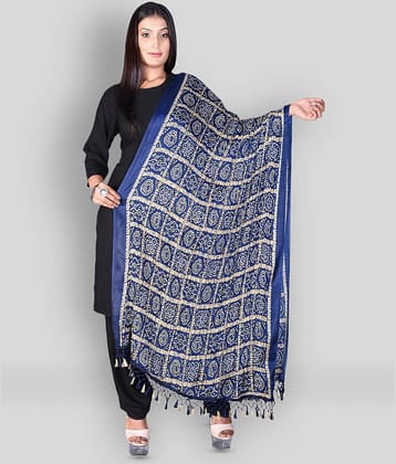 Apratim Blue Banarasi Silk Bandhej Dupatta - Single