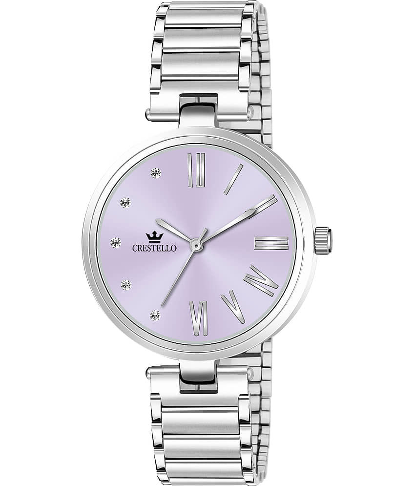 Crestello Silver Metal Analog Womens Watch