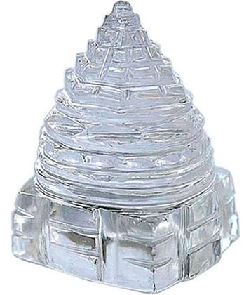 Zyena International Glossy Crystal Glass Saphatik Shri Yantra