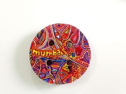 Art Button Mumbai Wooden Magnet