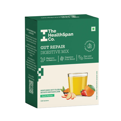 Gut Repair & Digestive Mix | 5 BN Probiotics + Enzymes, Zinc & Chromium | Improve Immunity & Sleep-15 Sachets
